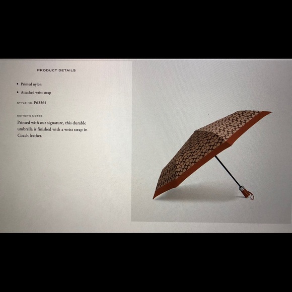 Nwt Coach Signature umbrella - Picture 2 of 3